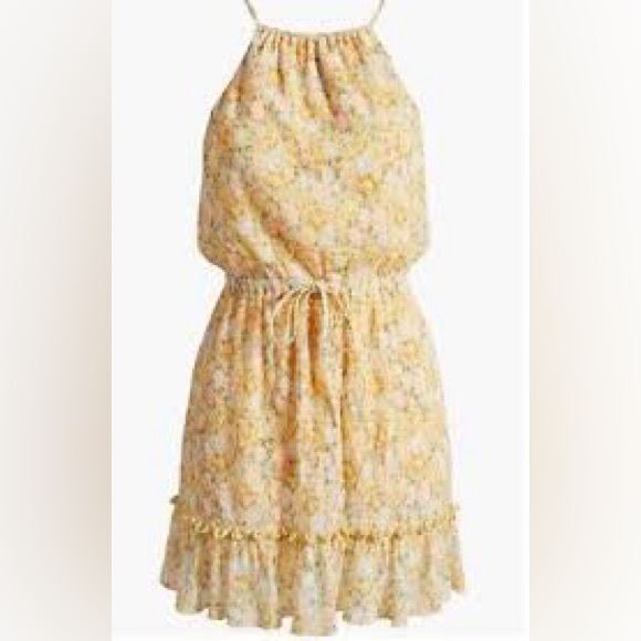 NWT All in Favor All in Yellow Floral Mini Dress - Picture 4 of 11